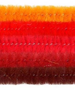 Chenille piberensere rød mix 6mm