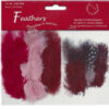 Fjer marabou mix bordeaux
