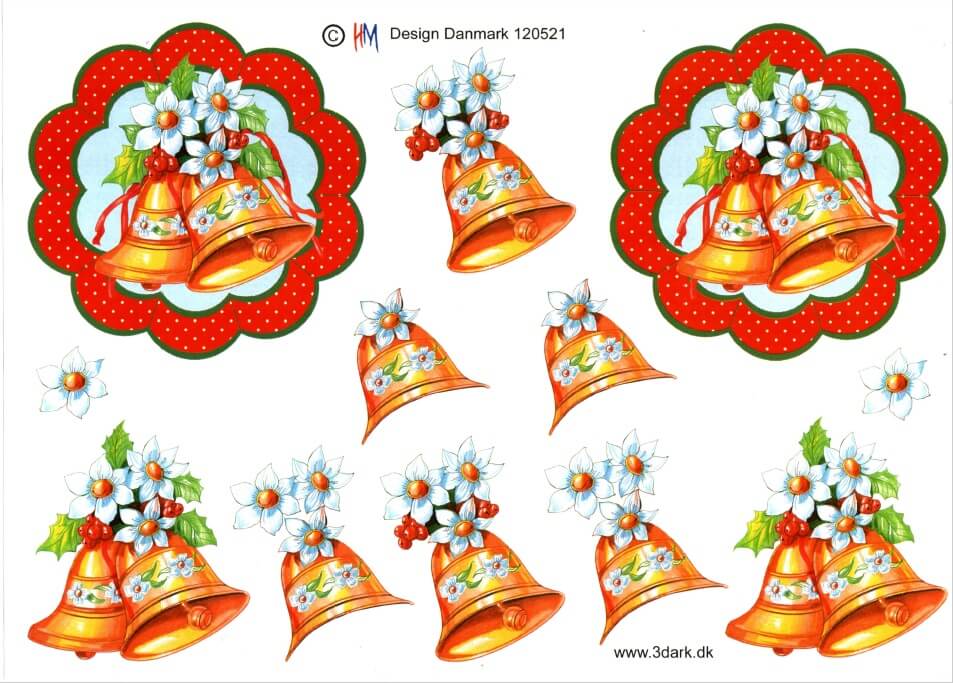 3D ark med juleklokker HM Design 120521