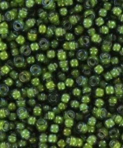 Miyuki perler seed beads 11/0 fancy lined chartreuse green 3764