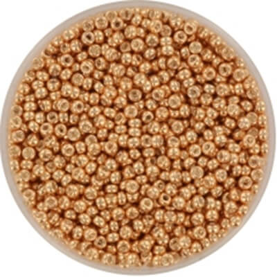 Miyuki perler seed beads 11/0 galvanized apricot gold 1072L