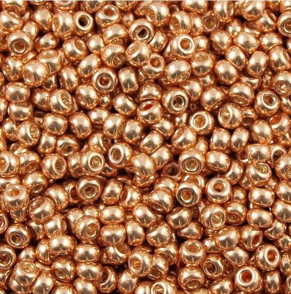 Miyuki perler seed beads 11/0 galvanized apricot gold 1072L