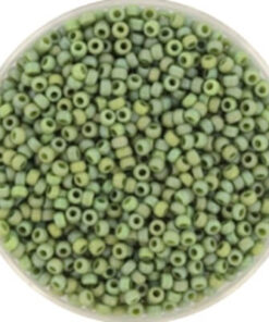 Miyuki perler seed beads 11/0 opaque glazed frosted pistachio 4698