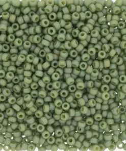 Miyuki perler seed beads 11/0 opaque glazed frosted pistachio 4698