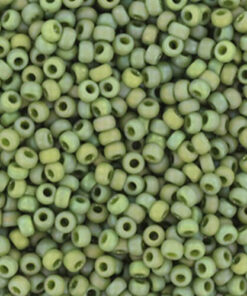 Miyuki perler seed beads 11/0 opaque glazed frosted pistachio 4698