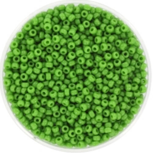 Miyuki perler seed beads 11/0 opaque green 411
