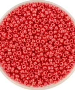 Miyuki perler seed beads 11/0 opaque luster red 426