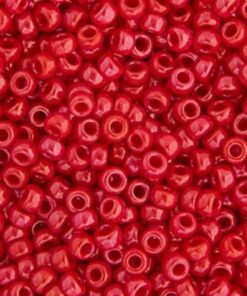 Miyuki perler seed beads 11/0 opaque luster red 426
