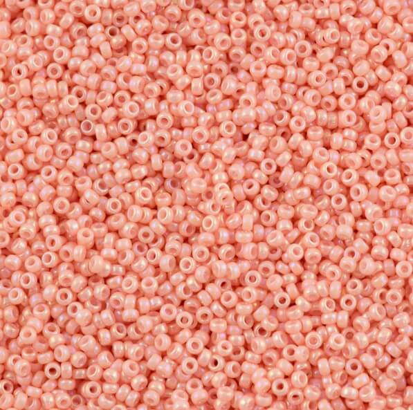 Miyuki perler seed beads 11/0 opaque luster tea rose 596