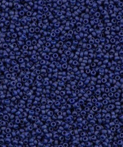 Miyuki perler seed beads 11/0 opaque matte luster cobalt 2075