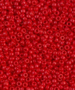 Miyuki perler seed beads 11/0 opaque red 408