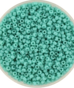 Miyuki perler seed beads 11/0 opaque turquoise green 412