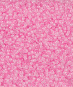 Miyuki perler seed beads 11/0 pink lined crystal 207 10g