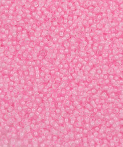 Miyuki perler seed beads 11/0 pink lined crystal 207 10g