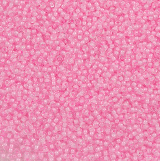 Miyuki perler seed beads 11/0 pink lined crystal 207 10g
