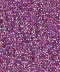 Miyuki perler seed beads 11/0 raspberry lined ab crystal 264 5g