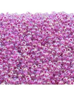 Miyuki perler seed beads 11/0 raspberry lined ab crystal 264 5g