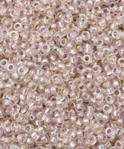 Miyuki perler seed beads 11/0 silverlined ab light blush 1023
