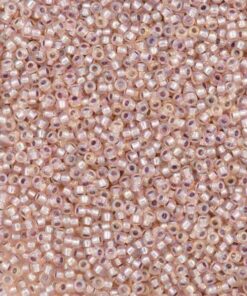 Miyuki perler seed beads 11/0 silverlined ab light blush 1023