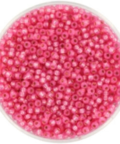 Miyuki perler seed beads 11/0 silverlined dyed alabaster rose 556
