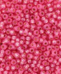 Miyuki perler seed beads 11/0 silverlined dyed alabaster rose 556