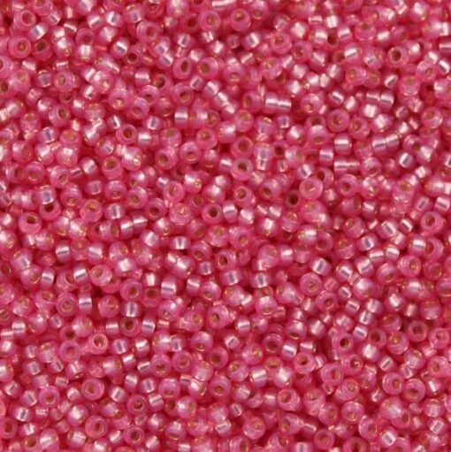Miyuki perler seed beads 11/0 silverlined dyed alabaster rose 556