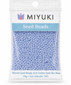 Miyuki Seed Beads 11/0 Ceylon Dark Sky Blue 10g – farvekode 545 japanske seed beads perler