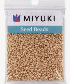 Miyuki Seed Beads 11/0 Duracoat Galvanized Soft Champagne 10g perler farvekode 5104 i original emballage