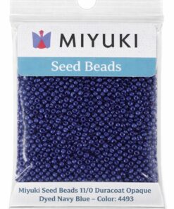 Miyuki Seed Beads 11/0 Duracoat Opaque Dyed Navy Blue 10g farvekode 4493 i pose