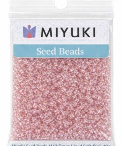 Pose med Miyuki Seed Beads 11/0 Fancy Lined Soft Pink 10g, farvekode 3639
