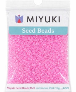Miyuki Seed Beads 11/0 Luminous Pink 10g farvekode 4299 i pose