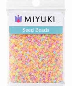 Miyuki Seed Beads 11/0 Neon Party Mix 123 10g – neonfarvede japanske glasperler i pose