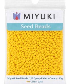 Miyuki Seed Beads 11/0 Opaque Matte Canary 10g farvekode 2311 i original pose