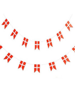 Flagguirlande med Dannebrog flag