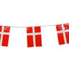 Flagguirlande med Dannebrog flag plast