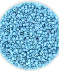Miyuki Delica perler Opaque luster medium turquoise blue 218 11/0