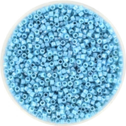 Miyuki Delica perler Opaque luster medium turquoise blue 218 11/0
