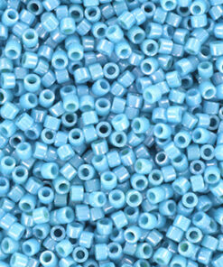 Miyuki Delica perler Opaque luster medium turquoise blue 218 11/0