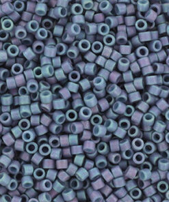 Miyuki Delica perler metallic matte luster steel blue 376