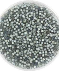 Miyuki Delica perler white lined ab gray 1793 11/0