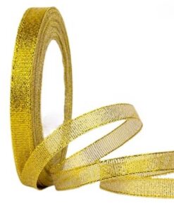 Satinbånd guld glitter lame