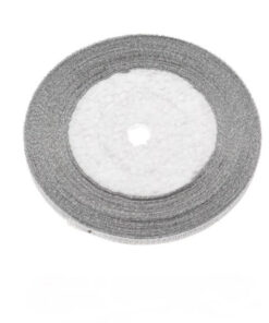 Satinbånd sølv glitter lame