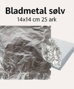 Ark af sølvfarvet bladmetal med krøllet, refleksiv overflade.