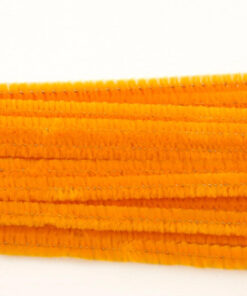 Chenille piberenser mørk guld 6mm 30cm