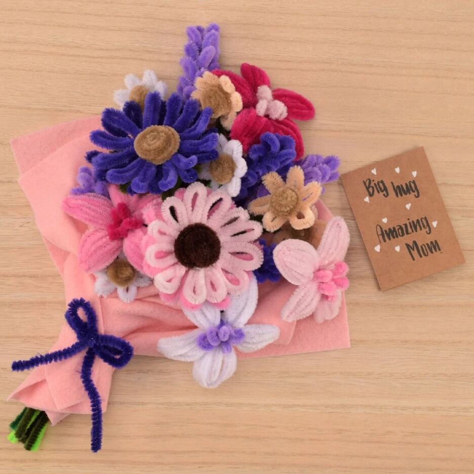 Chenille piberensere mix 6mm 30cm