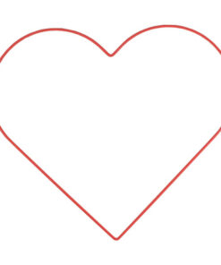 Rød hjerteformet metalramme fra Vaessen Creative til DIY-dekorationer og kreative projekter.