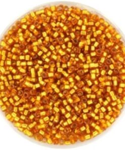 Miyuki Delica perler duracoat silverlined dyed yellow gold 2157 11/0