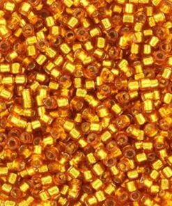 Miyuki Delica perler duracoat silverlined dyed yellow gold 2157 11/0