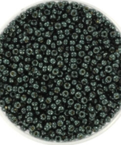 Miyuki perler seed beads 11/0 duracoat galvanized black moss 5107