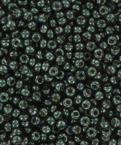 Miyuki perler seed beads 11/0 duracoat galvanized black moss 5107